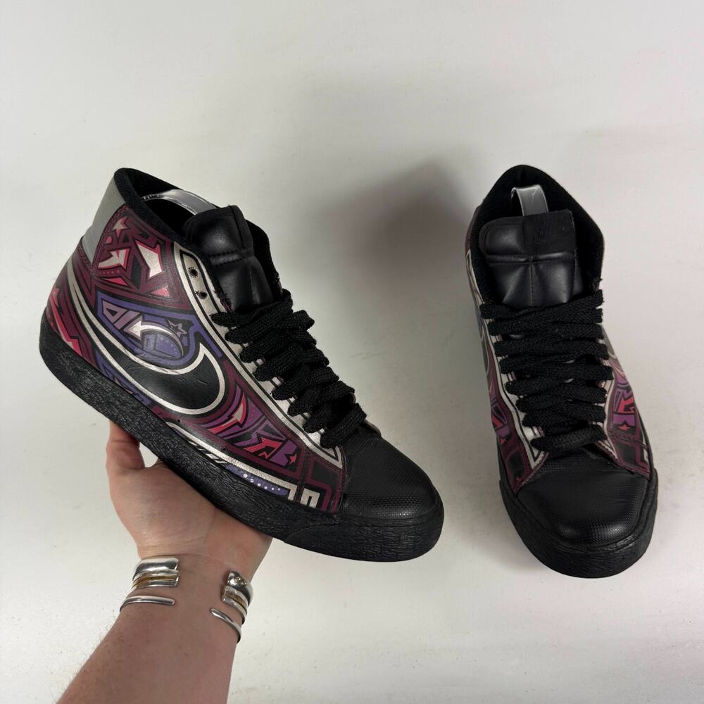 Nike Blazer Hi Athletic Running Sneakers Men's 9 Cherrywood llustrated High Top